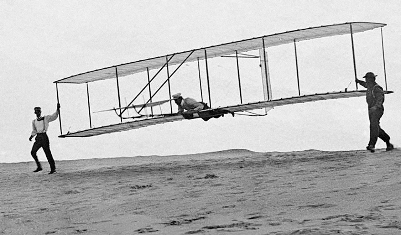 Aviation DNA in each AVIATOR Watch represented by hirstory of aviation starting from Wright Brothers