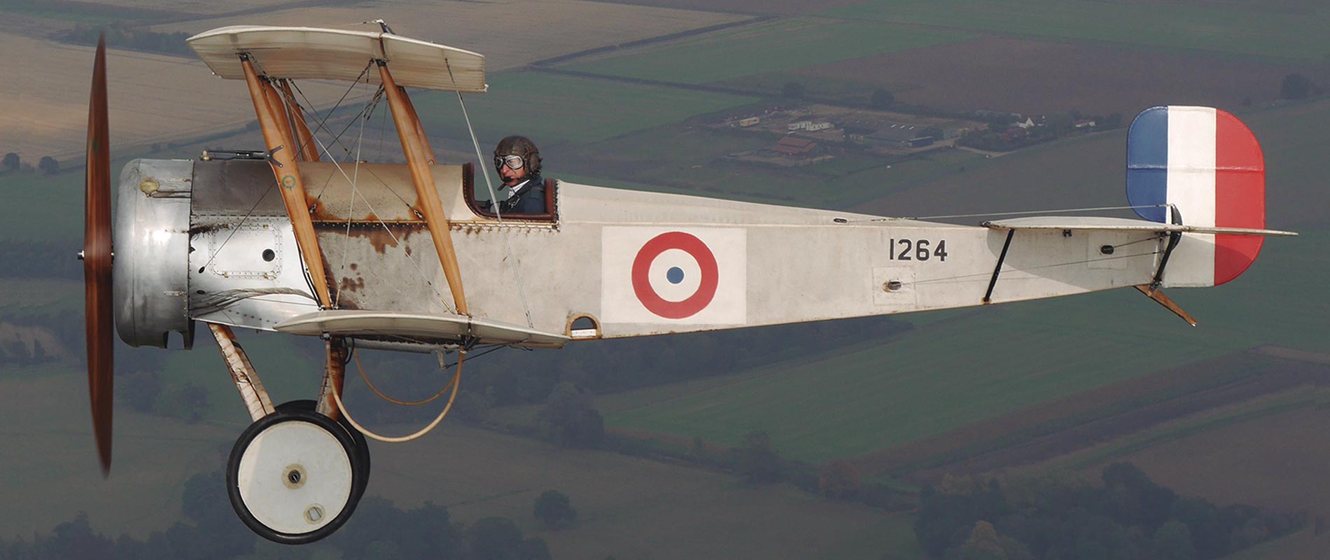Bristol Scout 1264 aircraft rebuilt and in the flight