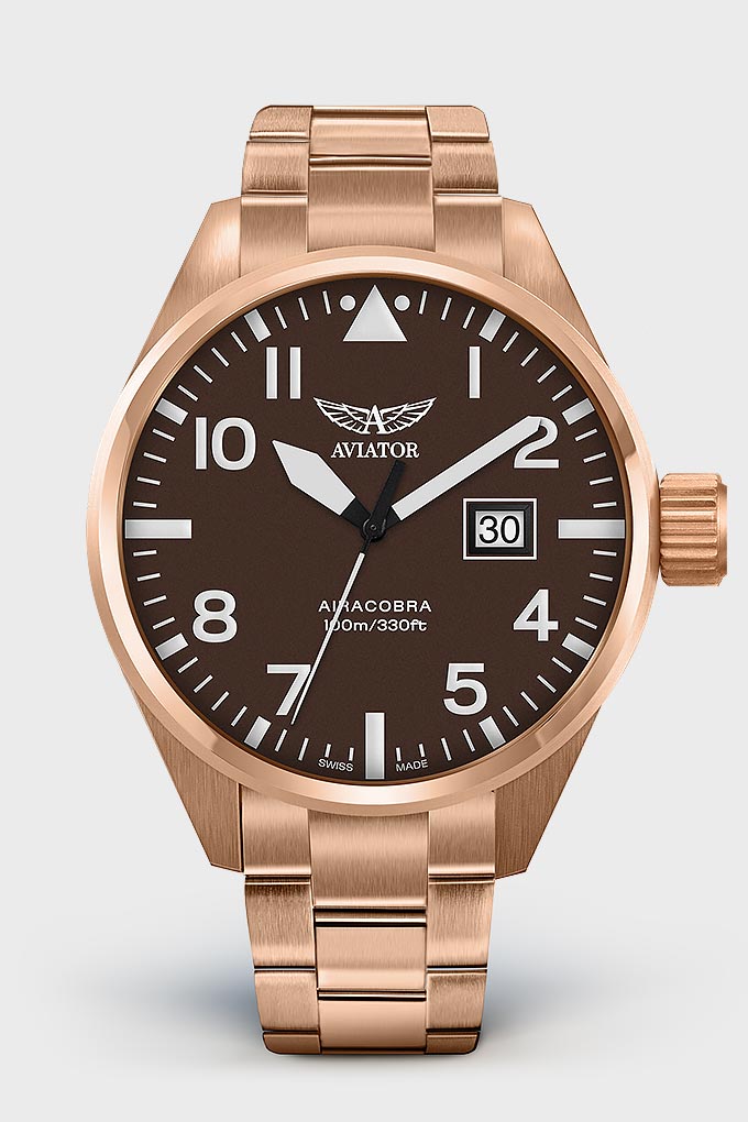 Airacobra P42 V.1.22.2.151.5 Pilot`s Watch by AVIATOR Watch Brand