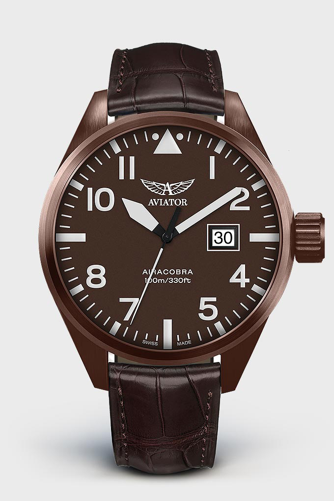 Airacobra P42 V.1.22.8.151.4 Pilot`s Watch by AVIATOR Watch Brand