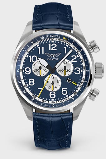 Airacobra P45 Chrono V.2.25.0.170.4Pilot`s Watch by AVIATOR Watch Brand