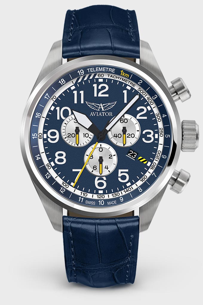 Airacobra P45 Chrono V.2.25.0.170.4Pilot`s Watch by AVIATOR Watch Brand
