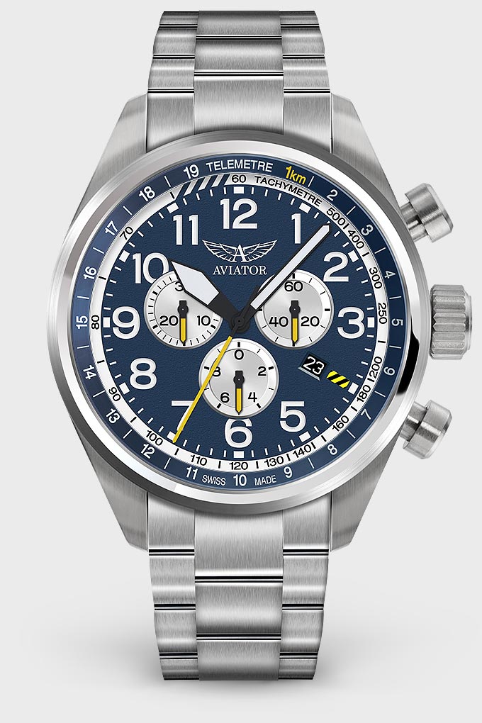 Airacobra P45 Chrono V.2.25.0.170.5Pilot`s Watch by AVIATOR Watch Brand