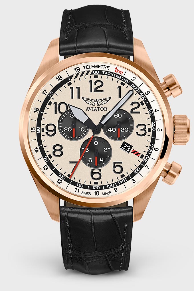 Airacobra P45 Chrono V.2.25.2.173.4Pilot`s Watch by AVIATOR Watch Brand