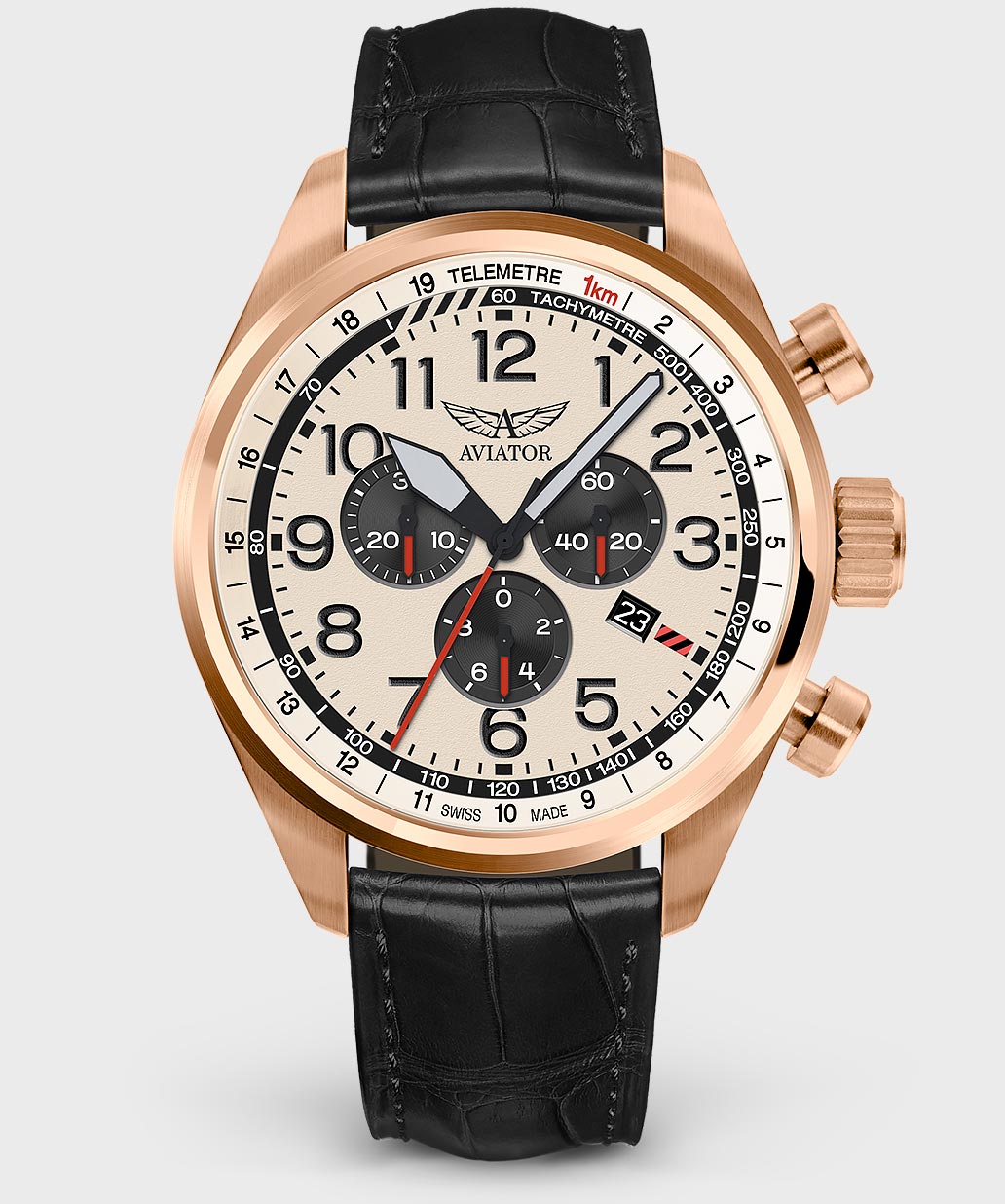 Airacobra P45 Chrono V.2.25.2.173.4Pilot`s Watch by AVIATOR Watch Brand