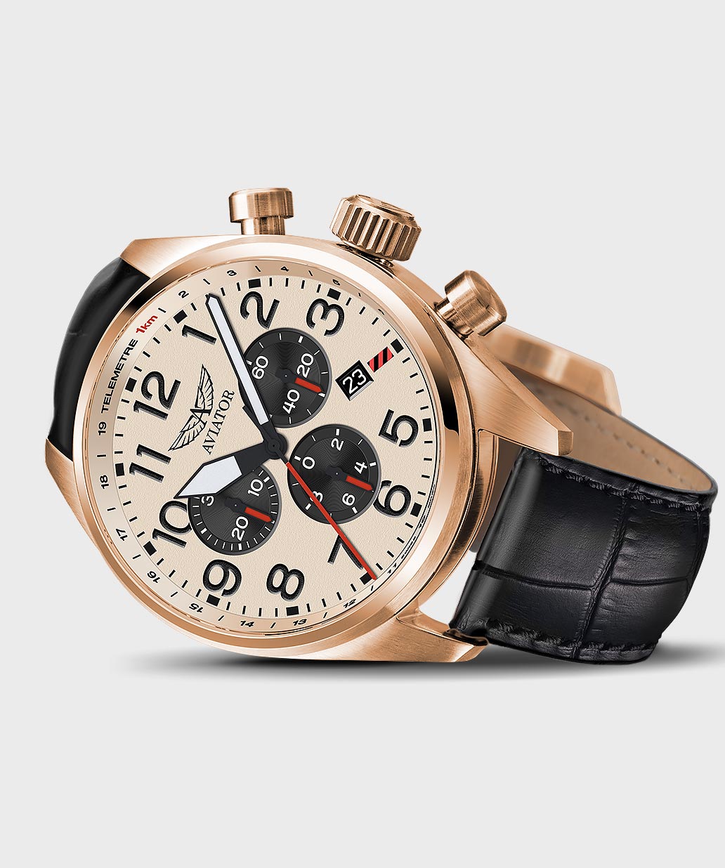 Airacobra P45 Chrono V.2.25.2.173.4Pilot`s Watch by AVIATOR Watch Brand