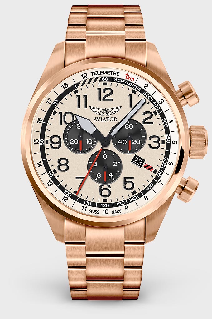 Airacobra P45 Chrono V.2.25.2.173.5Pilot`s Watch by AVIATOR Watch Brand