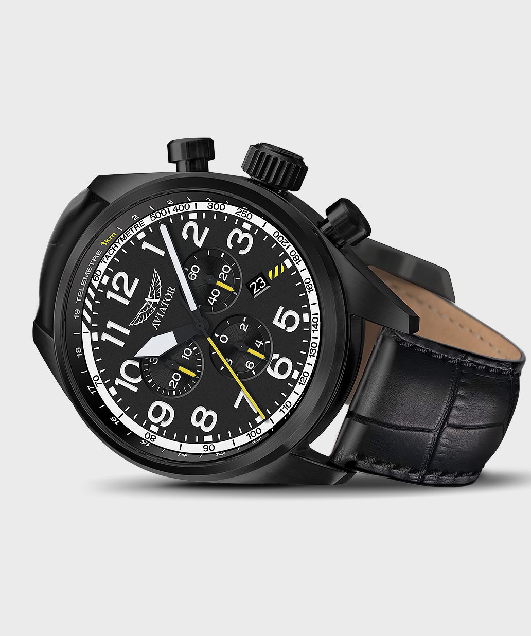 Airacobra P45 Chrono V.2.25.5.169.4Pilot`s Watch by AVIATOR Watch Brand