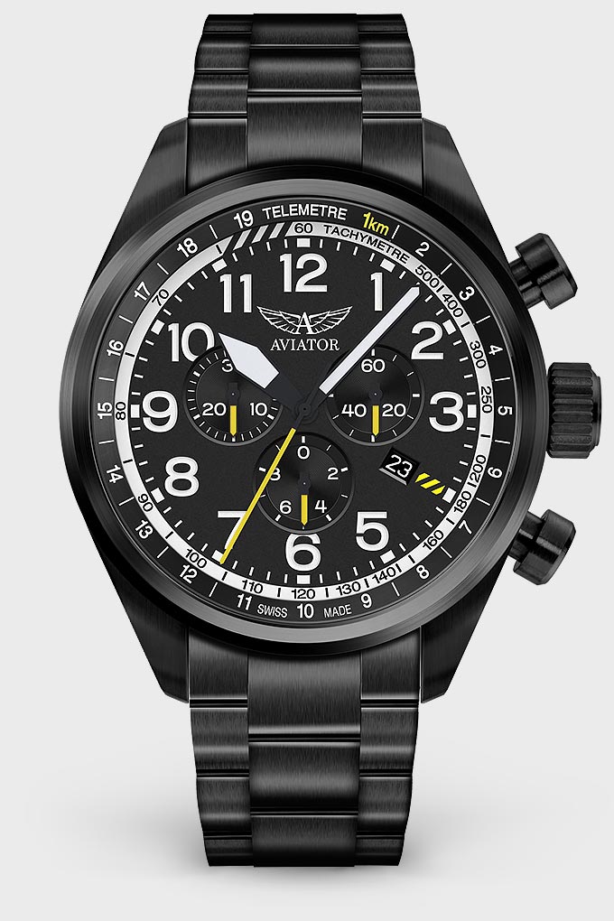Airacobra P45 Chrono V.2.25.5.169.5Pilot`s Watch by AVIATOR Watch Brand