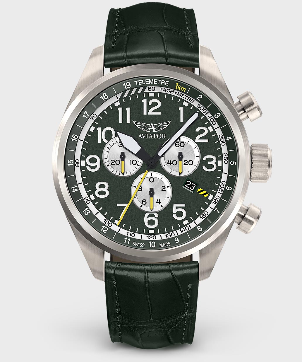 Airacobra P45 Chrono V.2.25.7.171.4Pilot`s Watch by AVIATOR Watch Brand