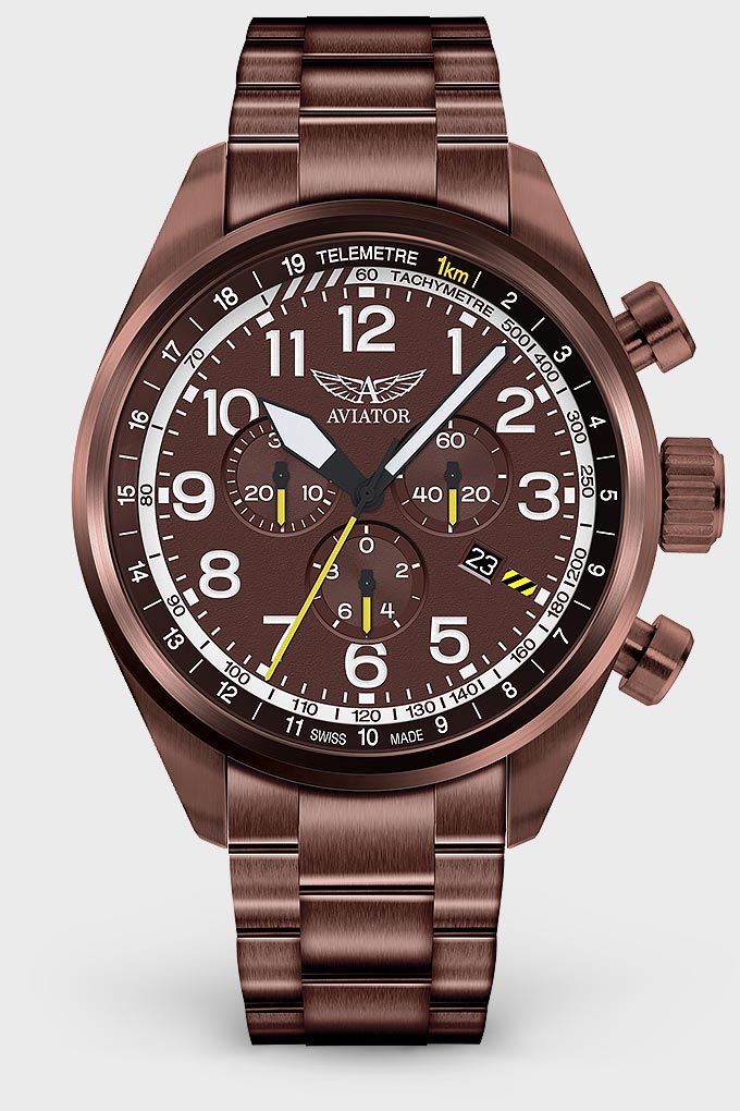 Airacobra P45 Chrono V.2.25.8.172.5Pilot`s Watch by AVIATOR Watch Brand