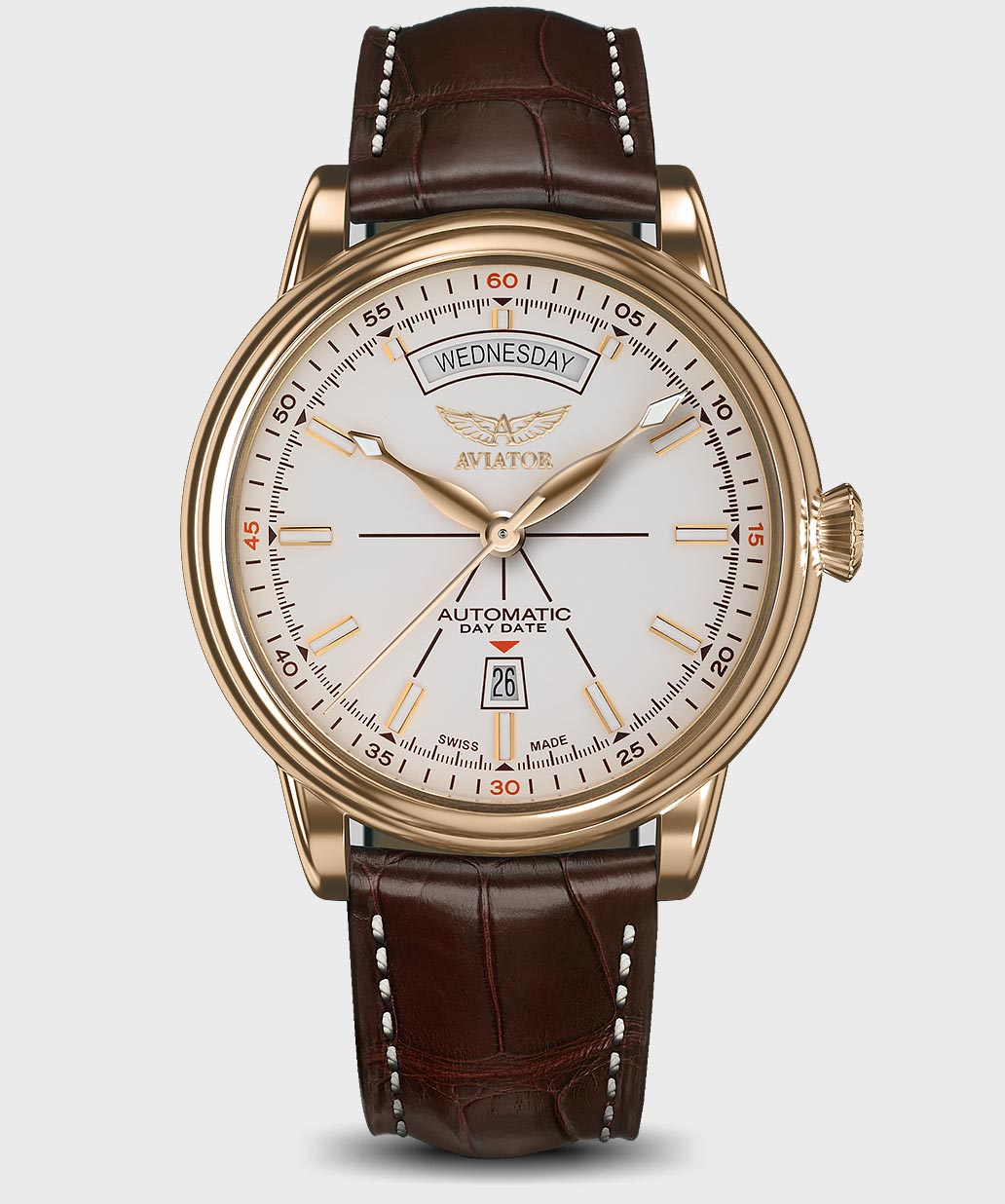 Douglas Day-Date V.3.20.1.147.4 Pilot`s Watch by AVIATOR Watch Brand