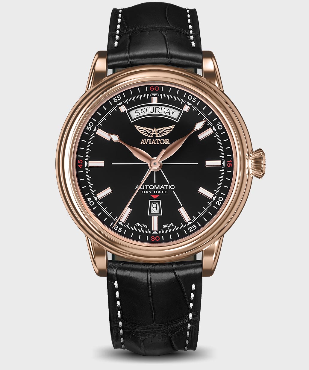 Douglas Day-Date V.3.20.2.146.4 Pilot`s Watch by AVIATOR Watch Brand