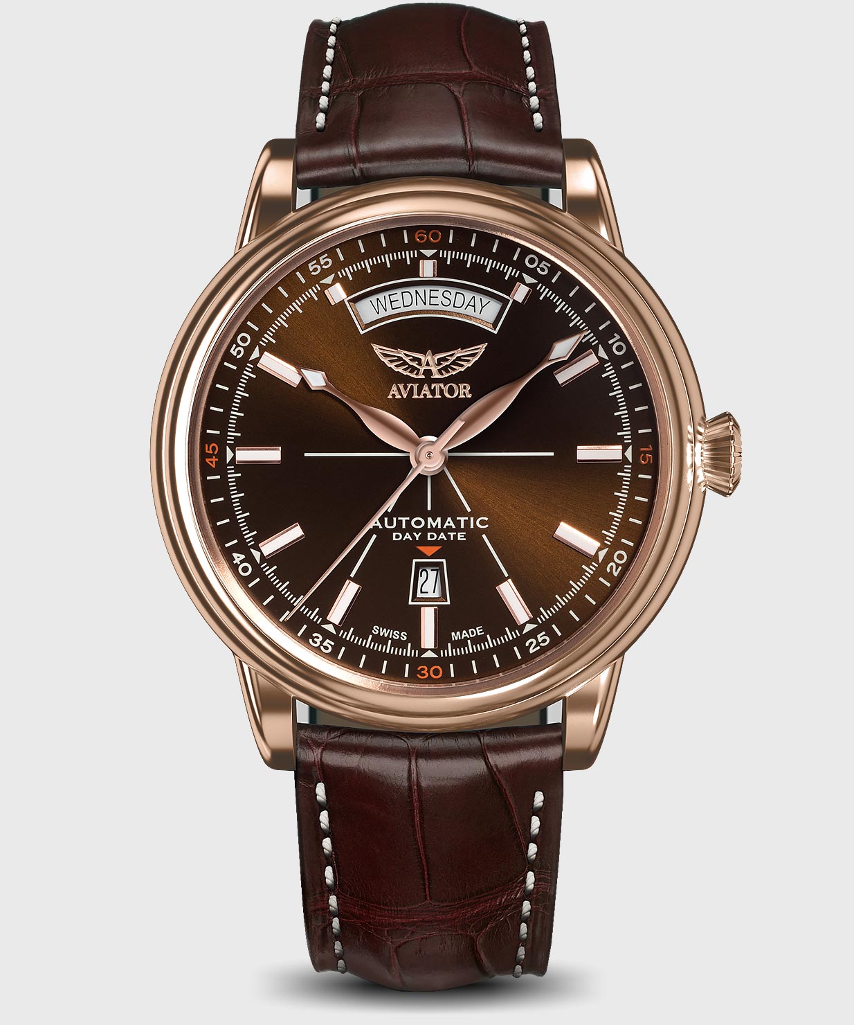 Douglas Day-Date V.3.20.2.226.4 Pilot`s Watch by AVIATOR Watch Brand