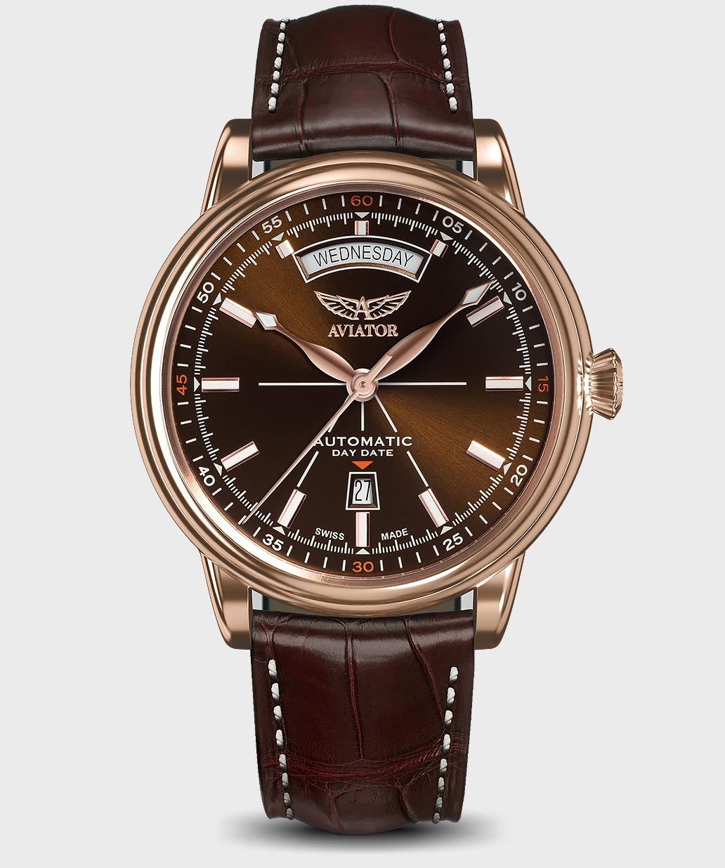 Douglas Day-Date V.3.20.2.226.4 Pilot`s Watch by AVIATOR Watch Brand