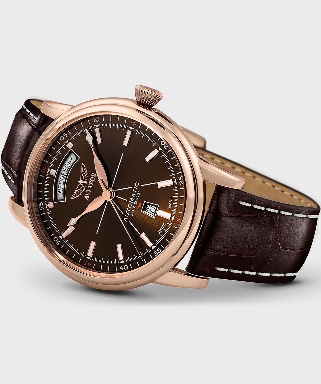 Douglas Day-Date V.3.20.2.226.4 Pilot`s Watch by AVIATOR Watch Brand